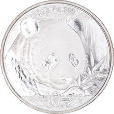 Coin, China, Panda, 10 Yüan, 2018, Bullion, MS(65-70), Silver