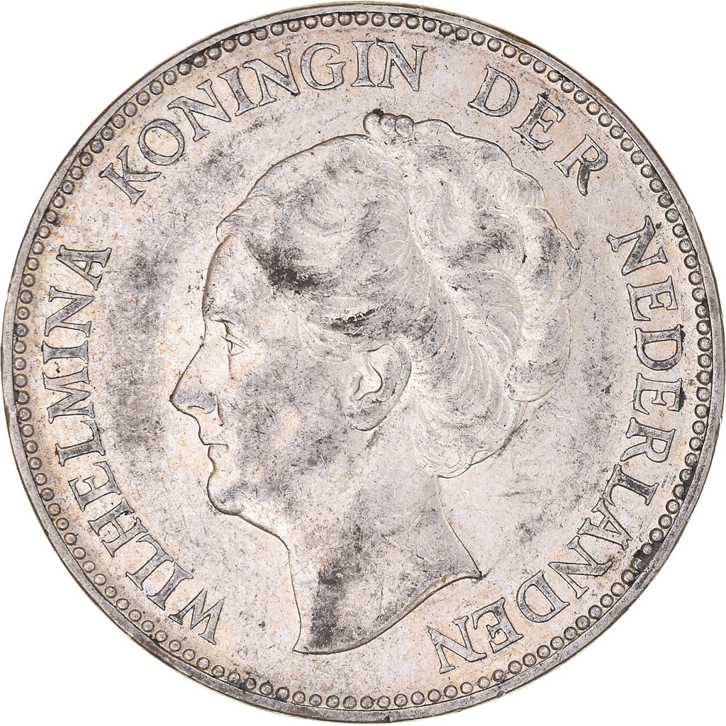 Munten, Nederland, Wilhelmina I, Gulden, 1939, Utrecht, ZF, Zilver, KM:161.1