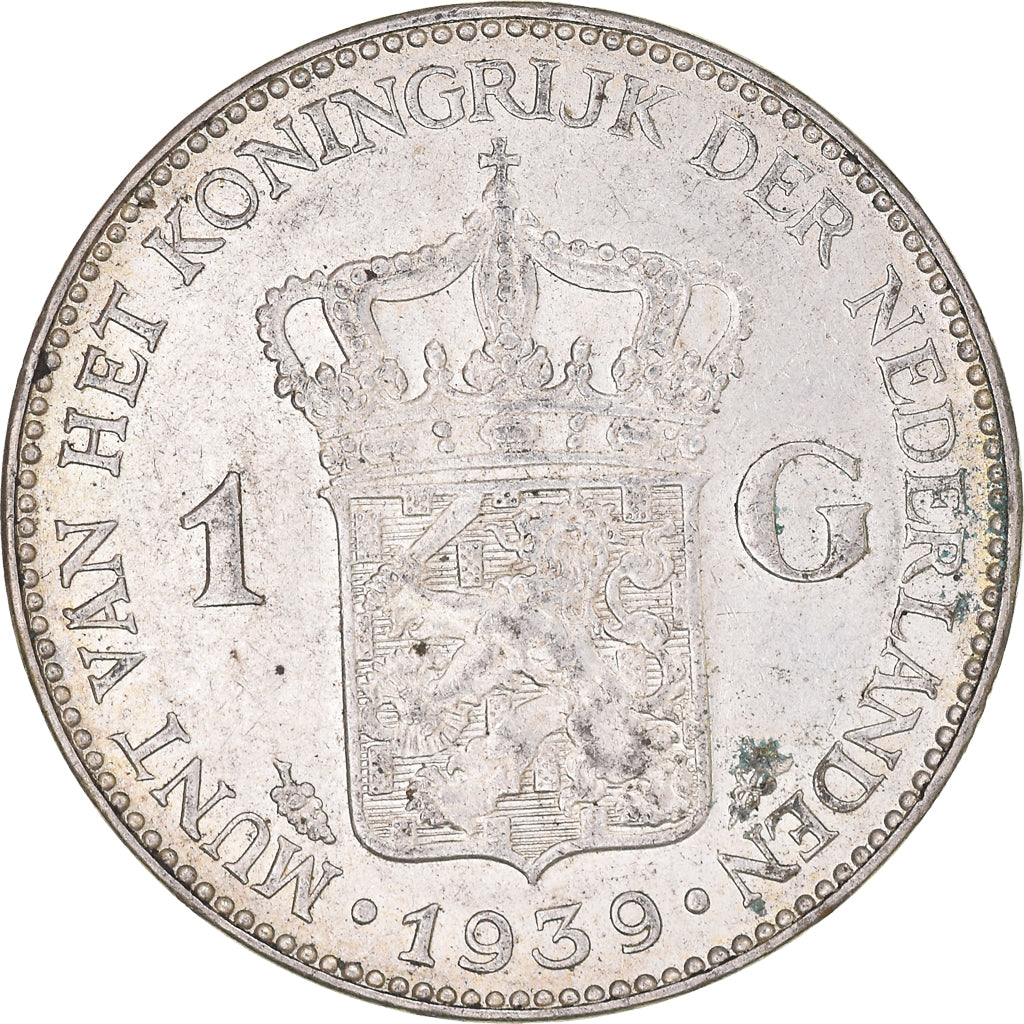 Coin, Netherlands, Wilhelmina I, Gulden, 1939, Utrecht, EF(40-45), Silver