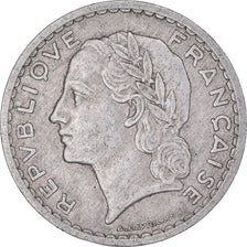 Moneda, Francia, Lavrillier, 5 Francs, 1948, Paris, MBC, Aluminio, KM:888b.1