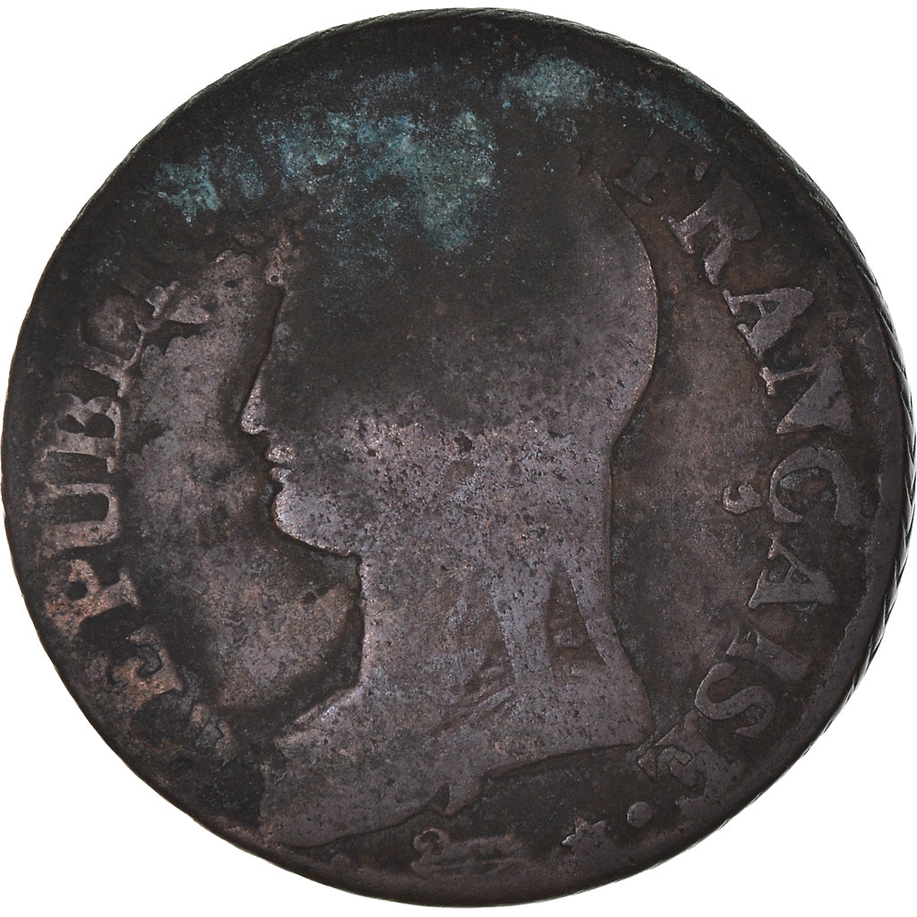 Coin, France, 5 Centimes, AN 5, Limoges, Surfrappe du Décime, F(12-15), Bronze