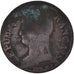 Moneda, Francia, 5 Centimes, AN 5, Limoges, Surfrappe du Décime, BC, Bronce