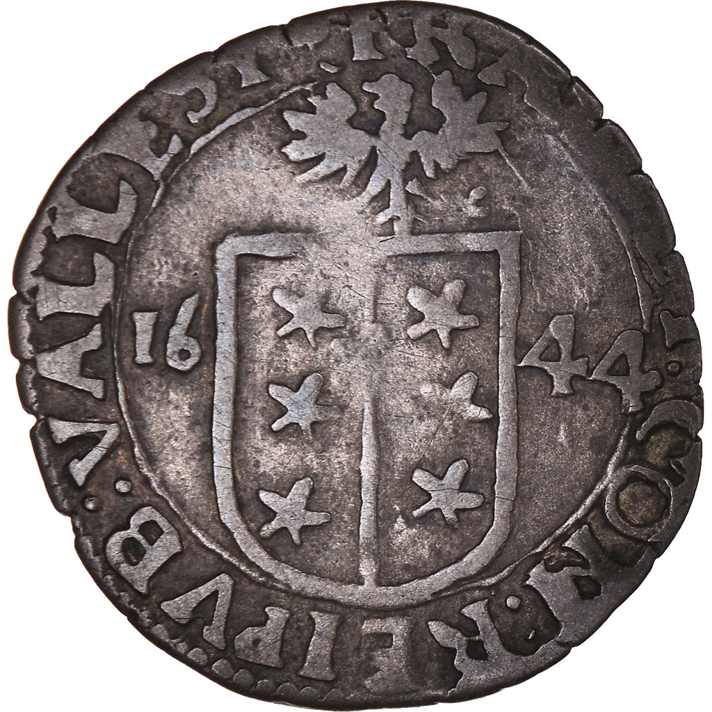 Coin, SWISS CANTONS, SITTEN, Batzen, 1644, VF(30-35), Billon, KM:16