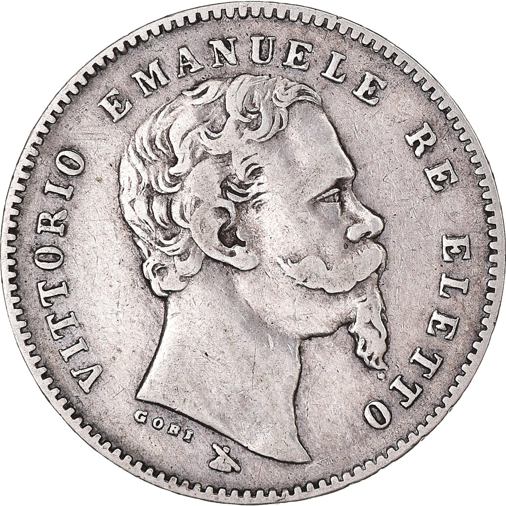 Monnaie, États italiens, EMILIA, Vittorio Emanuele II, Lira, 1860, Florence