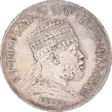 Coin, Ethiopia, Menelik II, 1/4 Birr, 1897, EF(40-45), Silver, KM:14