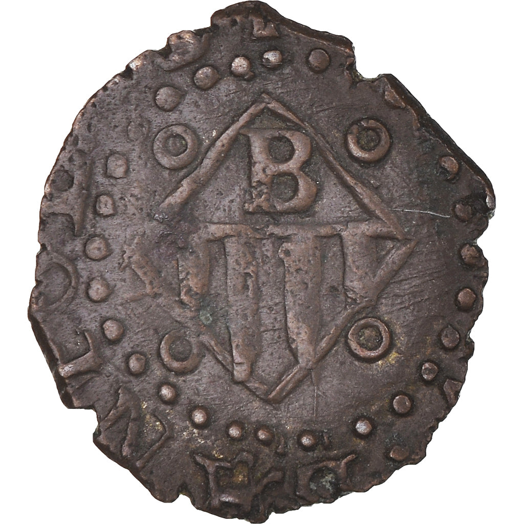 Coin, Spain, Philip III, Dinero, 1598-1621, Bañolas, EF(40-45), Copper