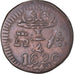 Monnaie, Colombie, 1/4 Réal, 1820, Santa Marta, TTB+, Cuivre, KM:B4