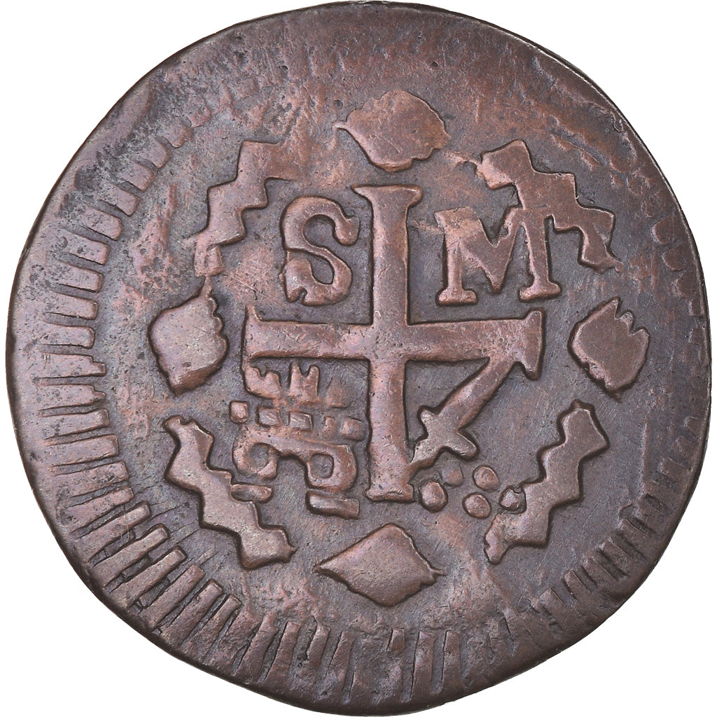 Coin, Colombia, 1/4 Réal, 1820, Santa Marta, AU(50-53), Copper, KM:B4