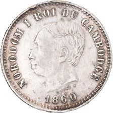 Moneta, Cambogia, Norodom I, Franc, 1860 (émission de 1899), Phnom-Penh, BB