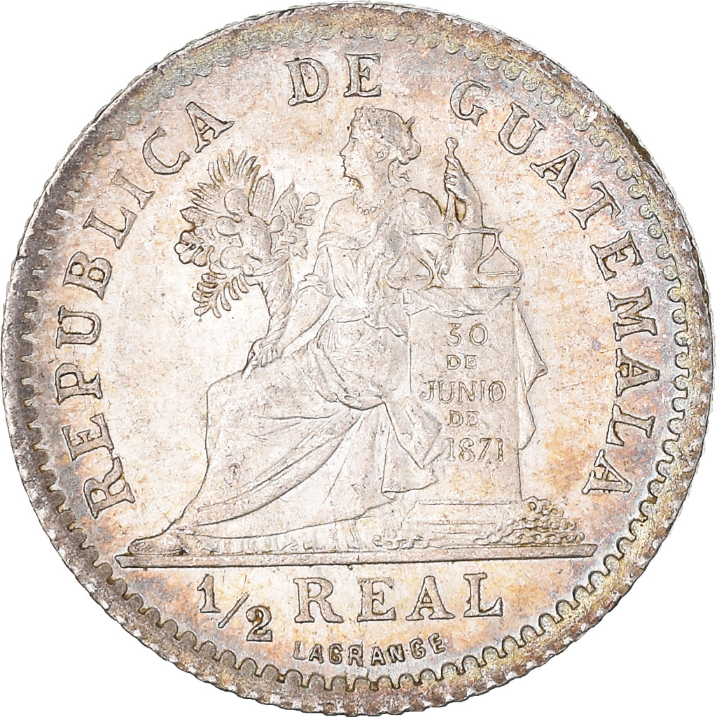 Monnaie, Guatemala, 1/2 Real, Medio, 1894, SPL, Argent, KM:165