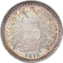 Coin, Guatemala, 1/2 Real, Medio, 1893, MS(63), Silver, KM:164