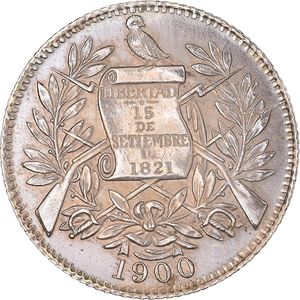 Monnaie, Guatemala, 1/2 Real, Medio, 1900, NEUF, Cupro-nickel, KM:176