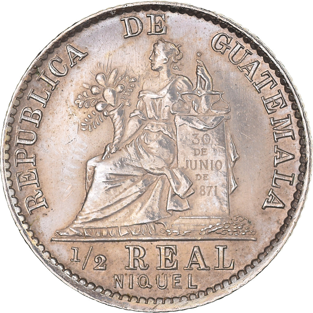Monnaie, Guatemala, 1/2 Real, Medio, 1900, NEUF, Cupro-nickel, KM:176