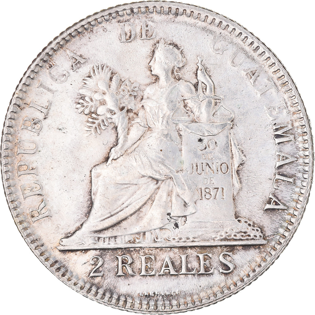 Monnaie, Guatemala, 2 Reales, Dos, 1895, SPL, Argent, KM:167