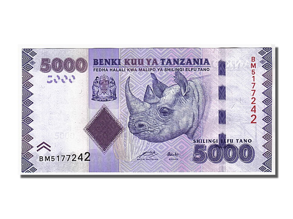 Tanzania, 5000 Shilingi, 2010, KM #43, UNC(65-70), BM5177242