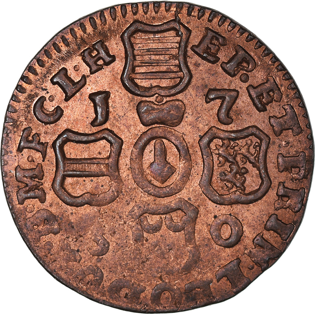 Coin, LIEGE, John Theodore, Liard, 1750, Liege, MS(60-62), Copper, KM:155