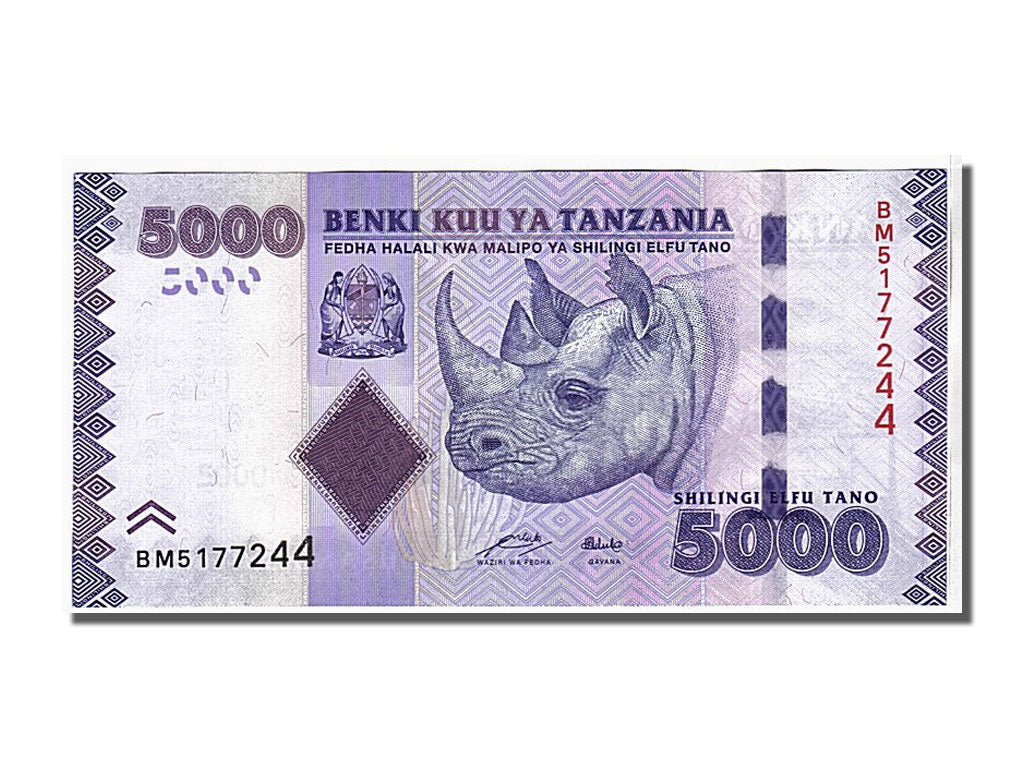 Banknote, Tanzania, 5000 Shilingi, 2010, UNC(65-70)