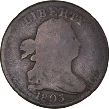 Monnaie, États-Unis, Draped Bust Half Cent, Half Cent, 1803, U.S. Mint