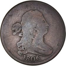 Moneta, USA, Draped Bust Half Cent, Half Cent, 1806, U.S. Mint, Philadelphia