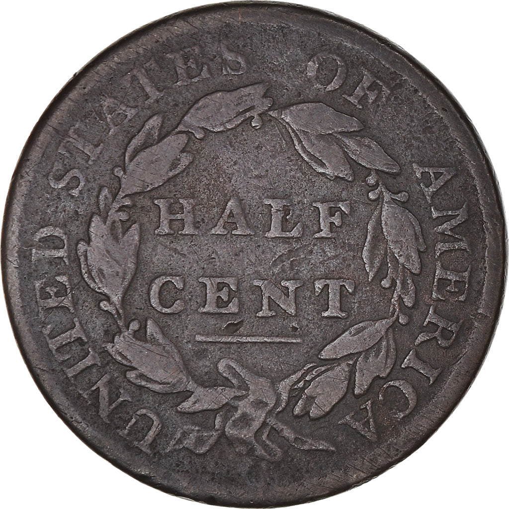 Moneta, Stati Uniti, Classic Head Half Cent, Half Cent, 1809, U.S. Mint