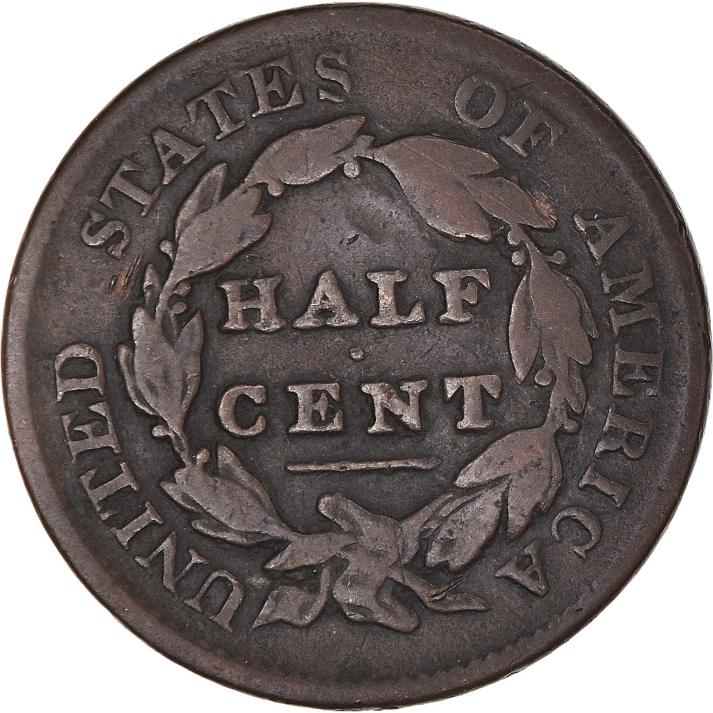 Moneta, Stati Uniti, Classic Head Half Cent, Half Cent, 1829, U.S. Mint