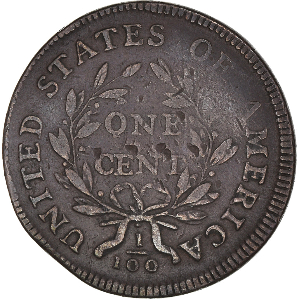 Coin, United States, Draped Bust Cent, Cent, 1798, U.S. Mint, VF(30-35), Copper