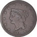 Coin, United States, Braided Hair Cent, Cent, 1841, U.S. Mint, Philadelphia