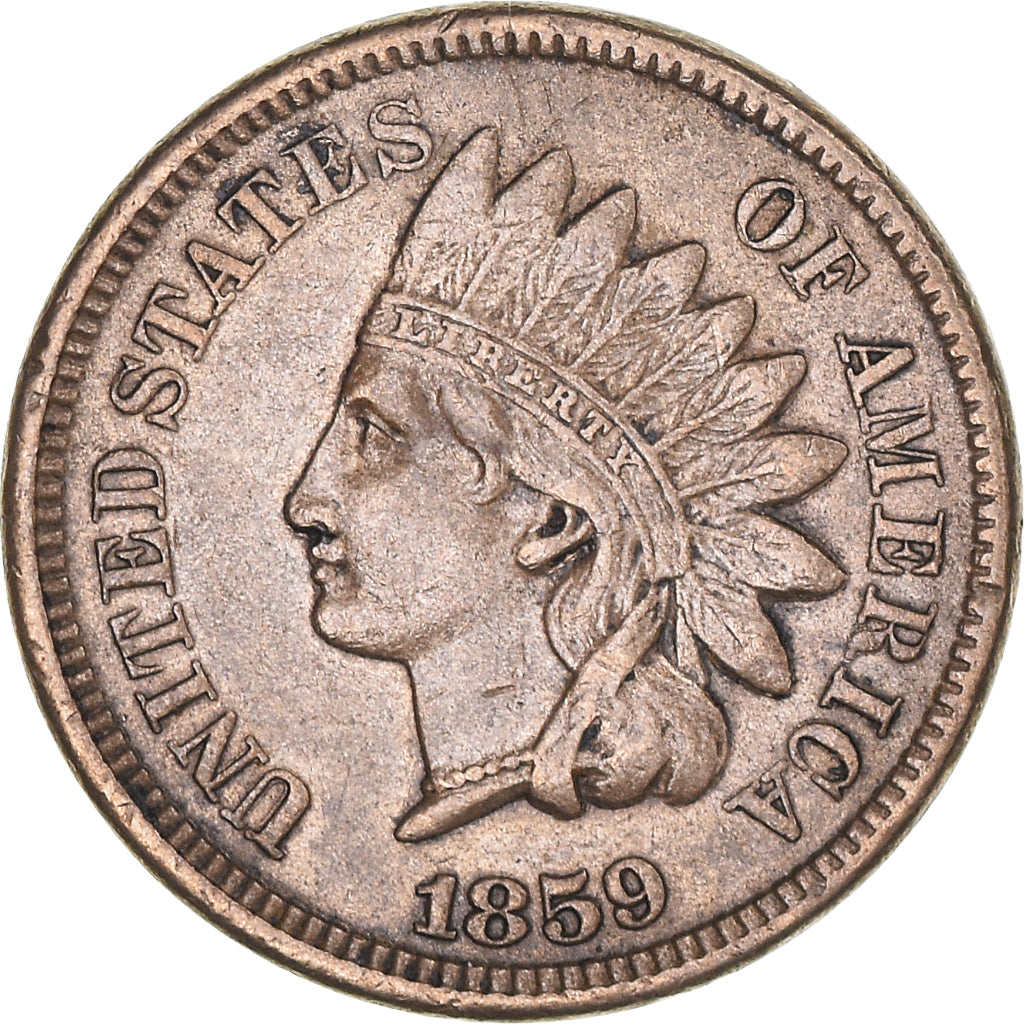 Coin, United States, Indian Head Cent, Cent, 1859, U.S. Mint, Philadelphia