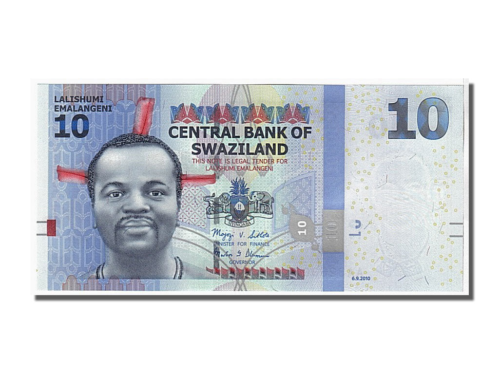 Swaziland, 10 Emalangeni, 2010, KM #36a, UNC(65-70), AA3263077
