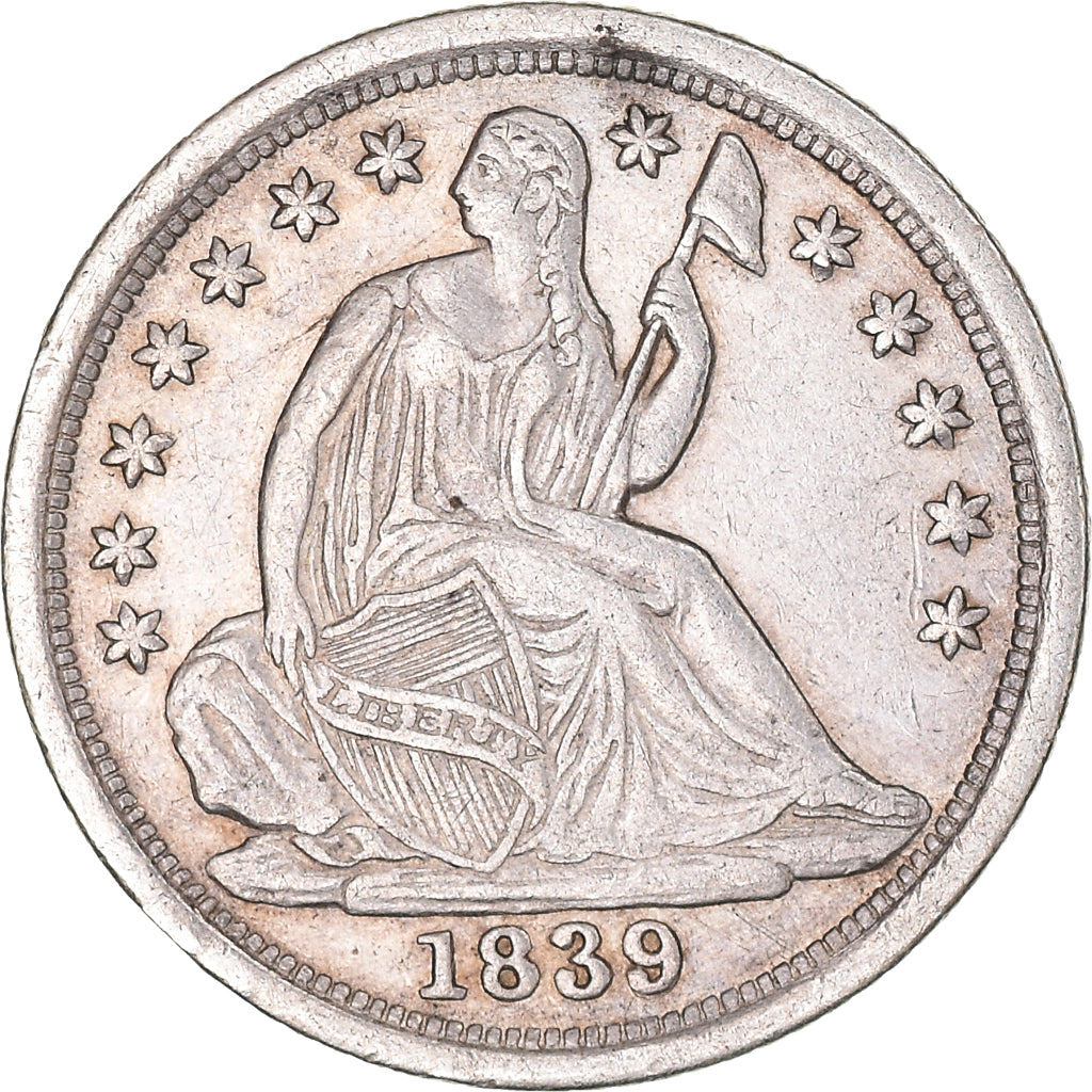 Münze, Vereinigte Staaten, Seated Liberty Half Dime, 1839-O, U.S., New Orleans