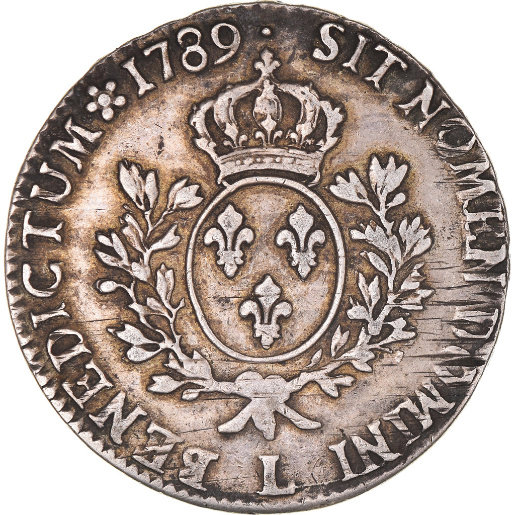 Moneda, Francia, Louis XVI, Écu aux branches d'olivier, Ecu, 1789, Bayonne