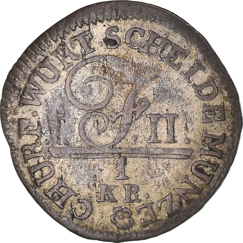 Moeda, Estados Alemães, WURTTEMBERG, Friedrich II, Kreuzer, 1804, Stuttgart