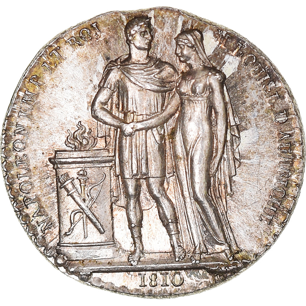 France, Medal, Mariage de Napoléon et Marie-Louise, Quinaire, 1810, AU(55-58)