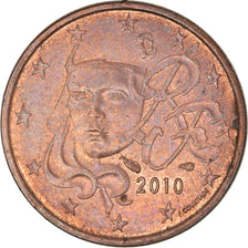 France, 1 Centime, 2010, Pessac, Double obverse side, AU(55-58), Coppered Steel