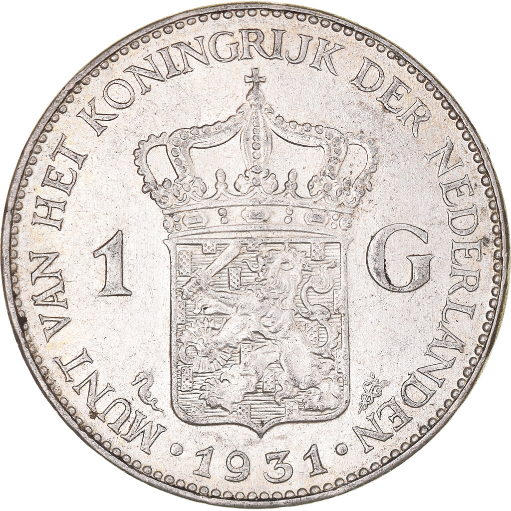 Munten, Nederland, Wilhelmina I, Gulden, 1931, Utrecht, PR, Zilver, KM:161.1