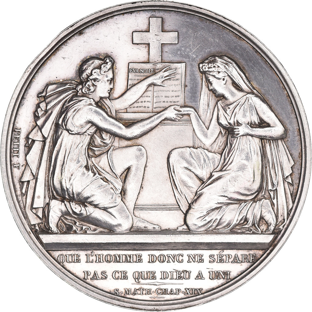 France, Medal, 1852, médaille de mariage 