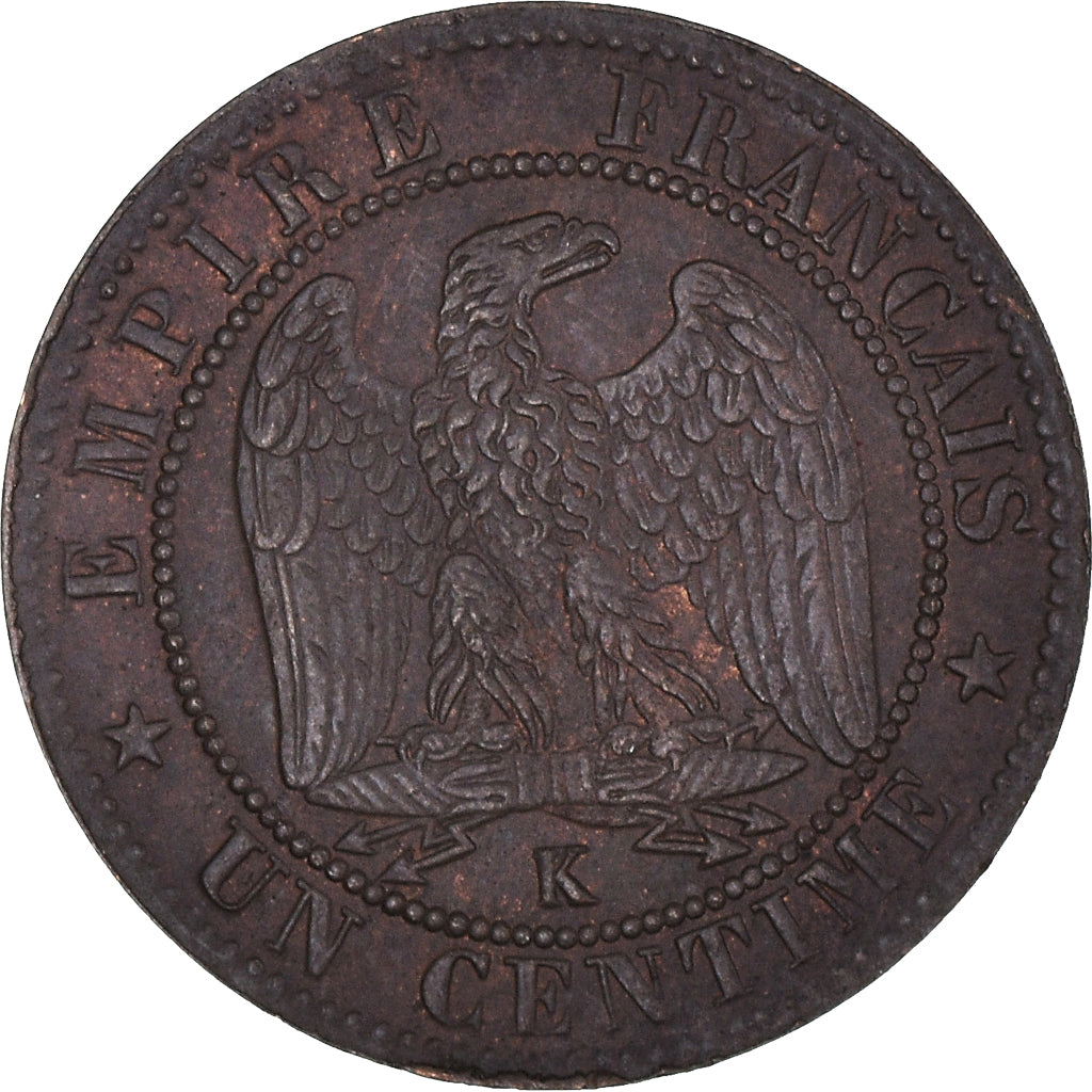 Munten, Frankrijk, Napoleon III, Napoléon III, Centime, 1862, Bordeaux, ZF+