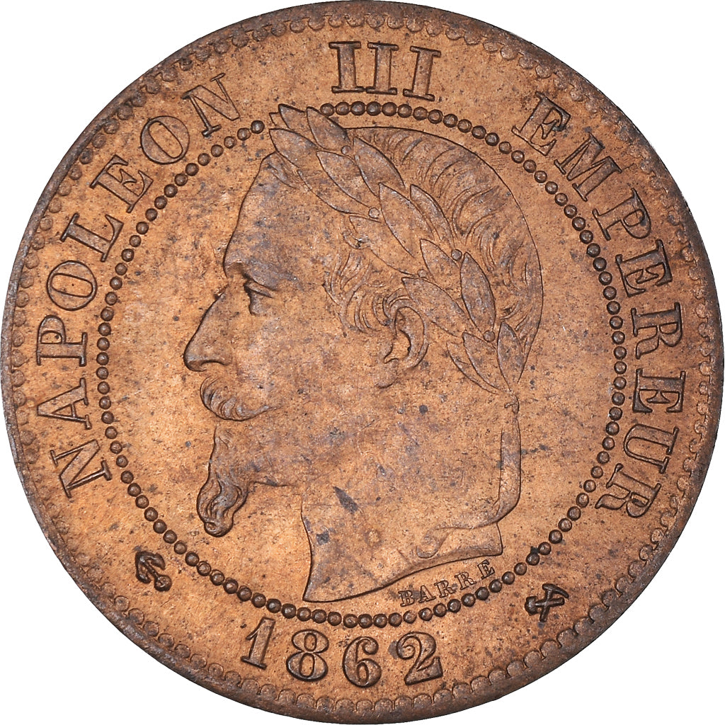Moneta, Francja, Napoleon III, Napoléon III, 2 Centimes, 1862, Bordeaux
