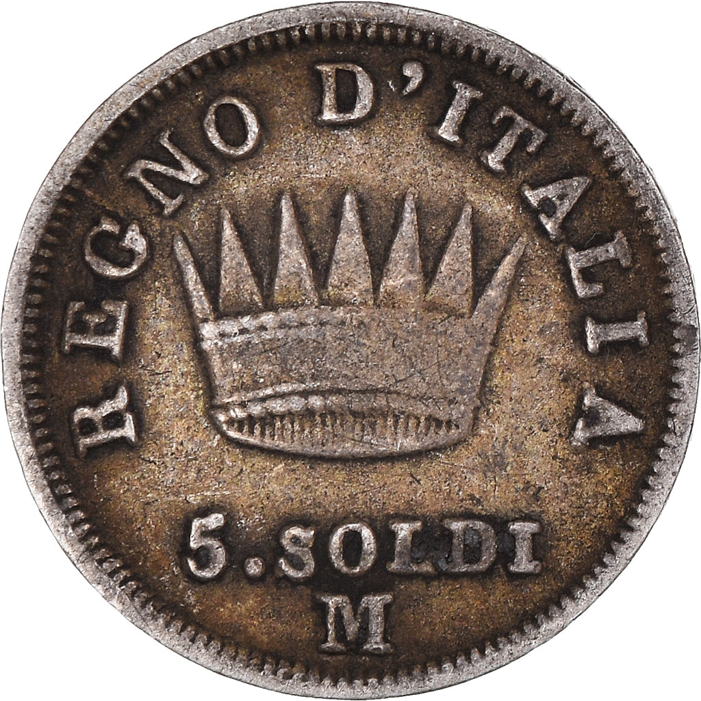 Coin, ITALIAN STATES, KINGDOM OF NAPOLEON, Napoleon I, 5 Soldi, 1813, Milan
