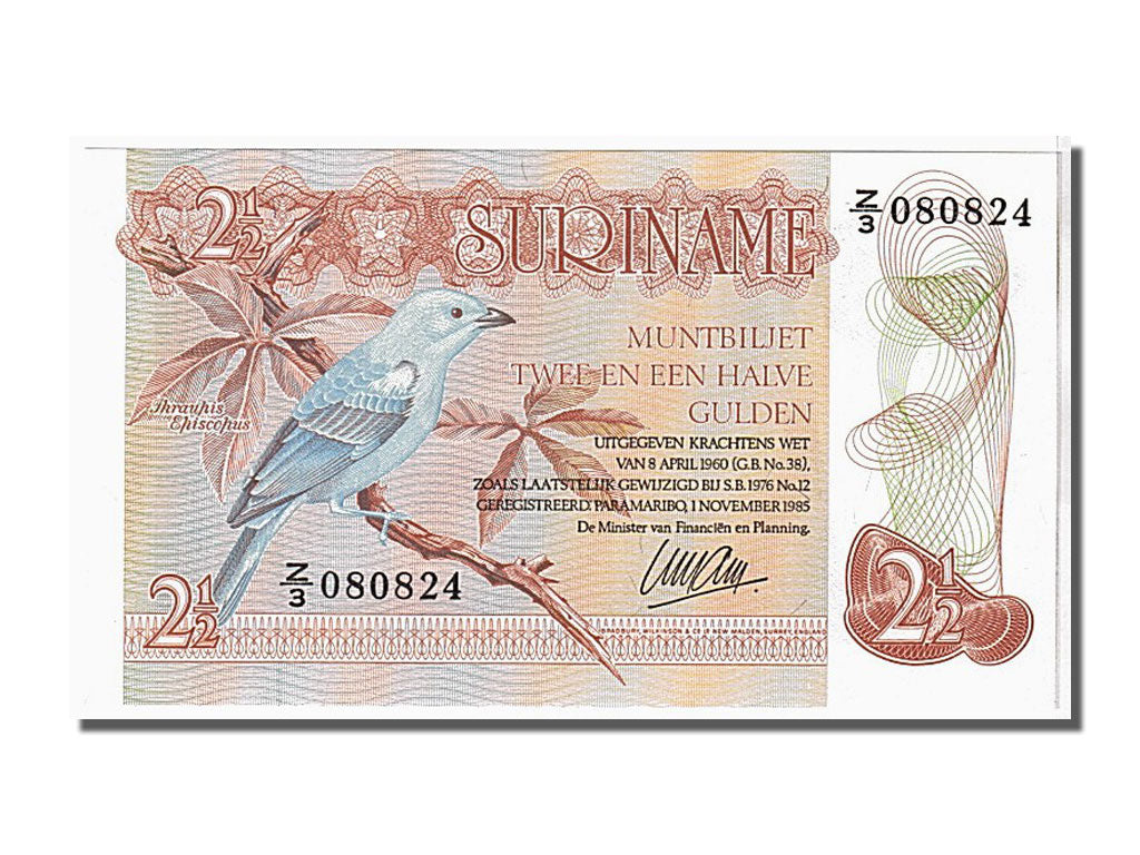Banconote, Suriname, 2 1/2 Gulden, 1985, KM:119a, FDS