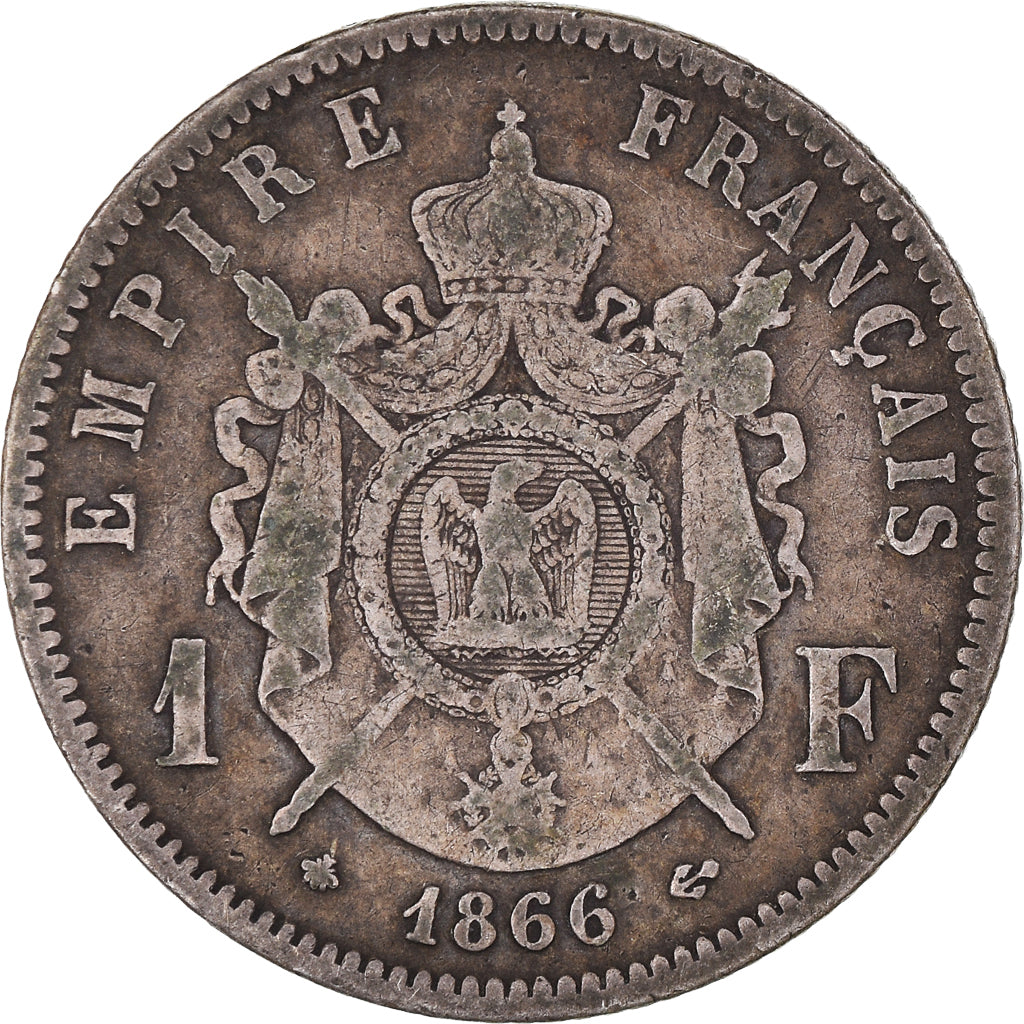 Münze, Frankreich, Napoleon III, Napoléon III, Franc, 1866, Paris, S, Silber