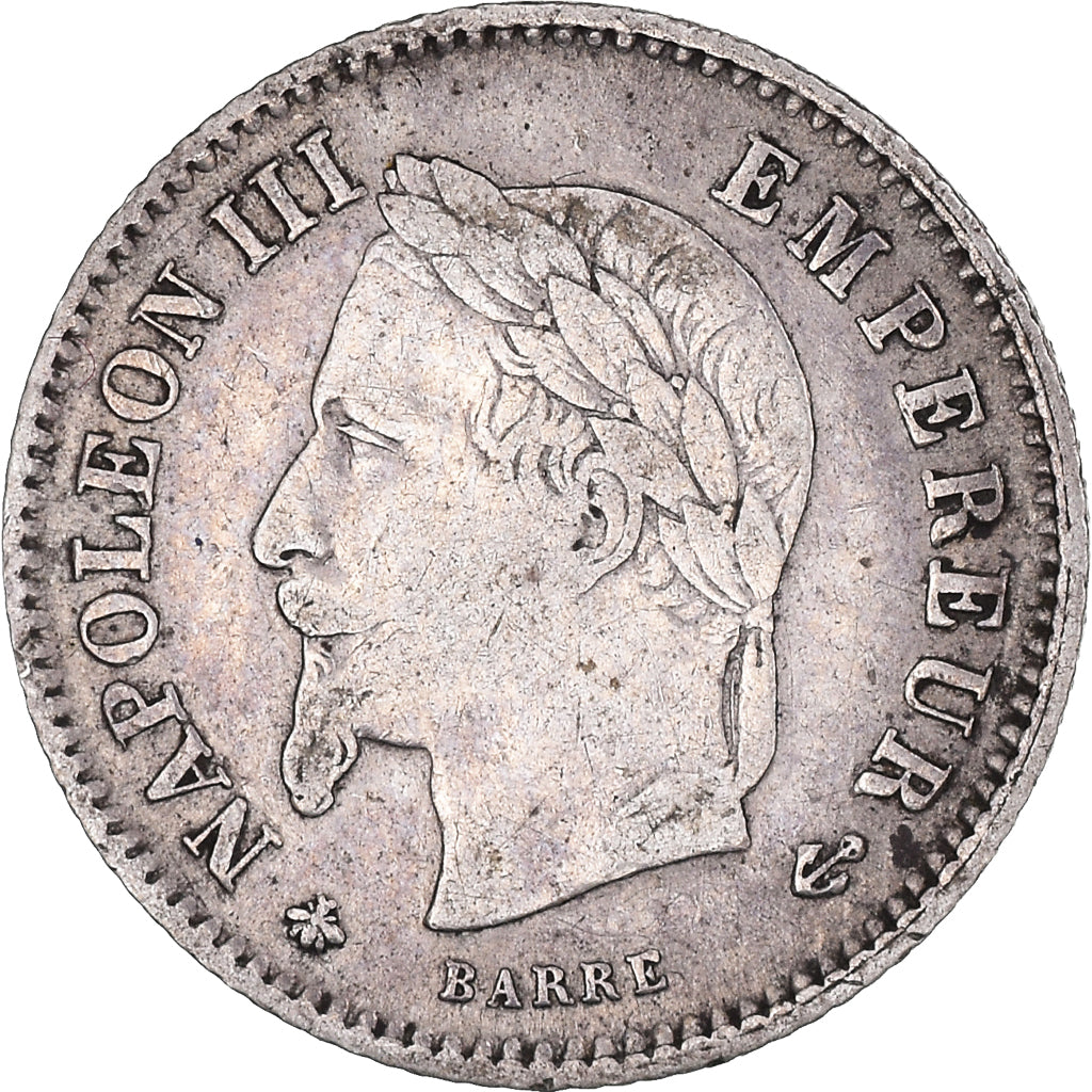 Moneta, Francia, Napoleon III, Napoléon III, 20 Centimes, 1867, Paris, MB+