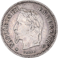 Moneta, Francia, Napoleon III, Napoléon III, 20 Centimes, 1867, Paris, MB+
