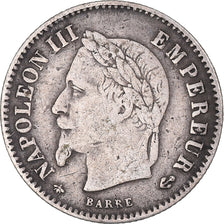 Moneta, Francia, Napoleon III, Napoléon III, 20 Centimes, 1867, Paris, MB+