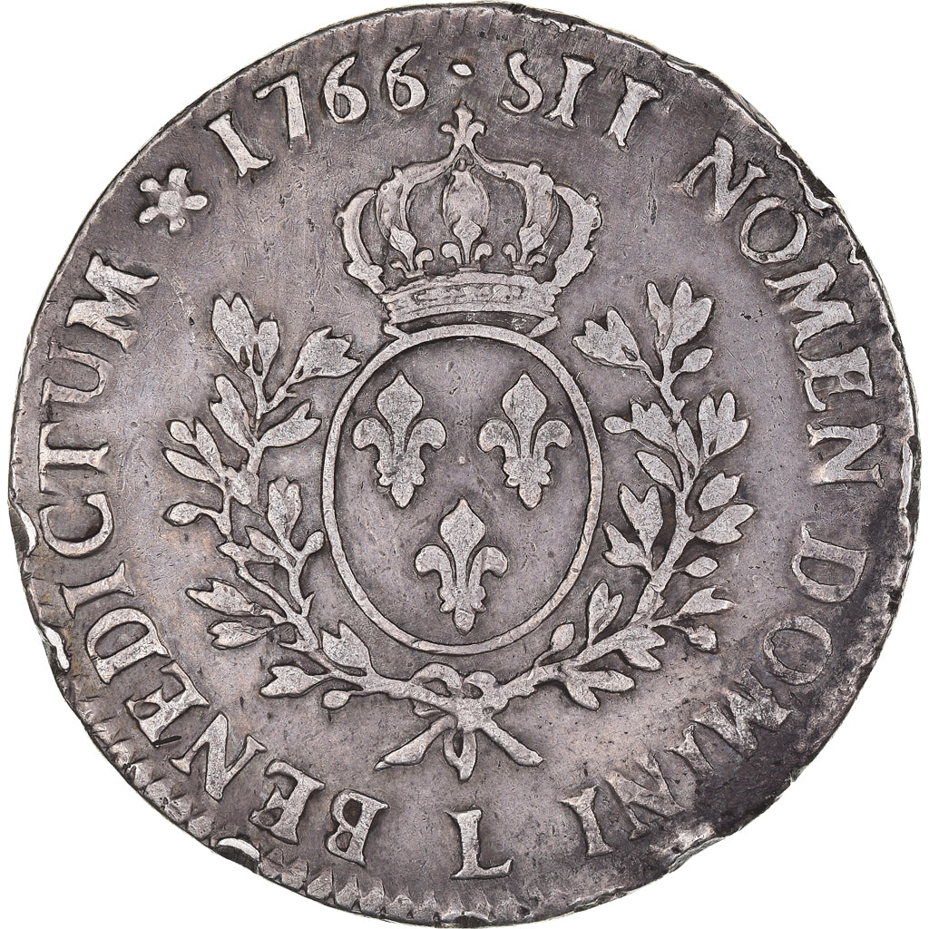 Munten, Frankrijk, Louis XV, Écu au bandeau, Ecu, 1766, Bayonne, FR+, Zilver