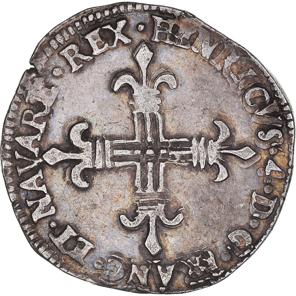 Coin, France, 1/4 d'écu de Navarre, 1600, Saint-Palais, EF(40-45), Silver