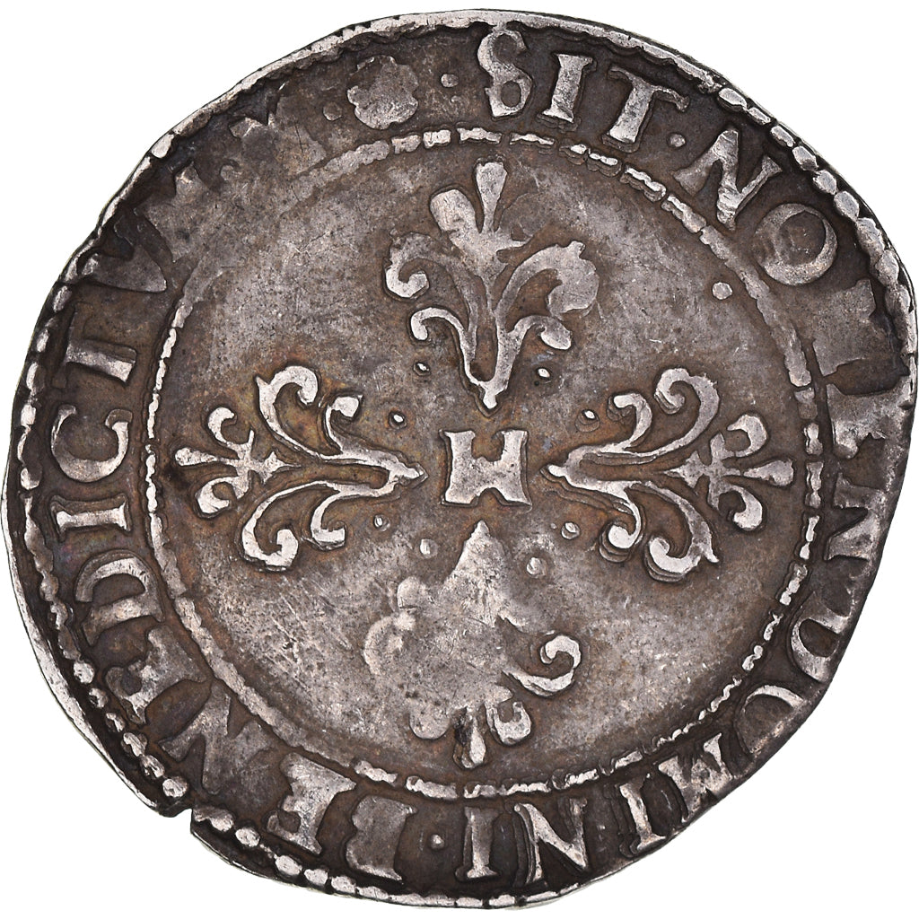 Coin, France, 1/2 Franc, 1590, Toulouse, La ligue au nom de Henri III