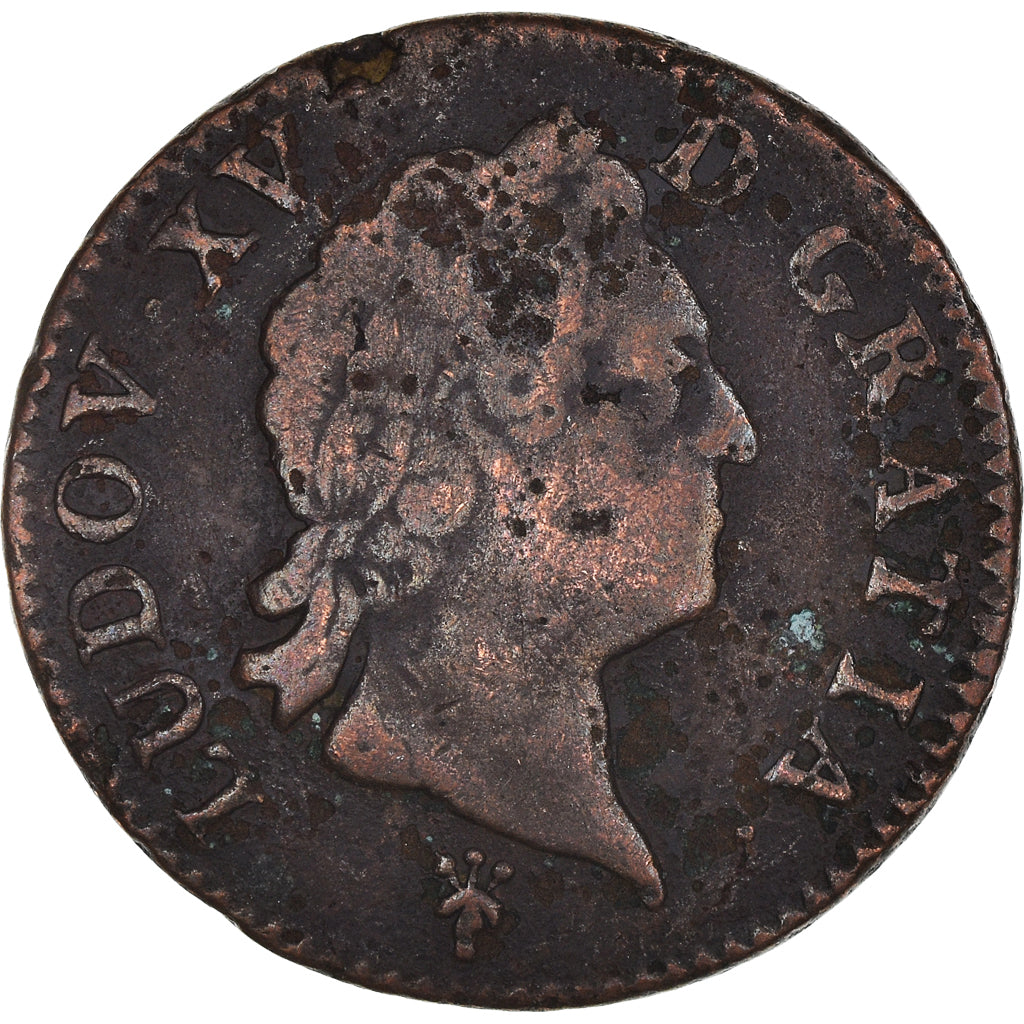 Moeda, França, Louis XV, Sol à la vieille tête, Sol, 1770, Reims, VF(20-25)