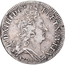 Moeda, França, Louis XIV, 10 Sols aux insignes, 10 Sols-1/8 Ecu, 1703, Paris