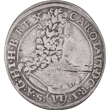 Coin, Austria, Karl (Charles) VI, 6 Kreuzer, 1715, Hall, VF(30-35), Silver